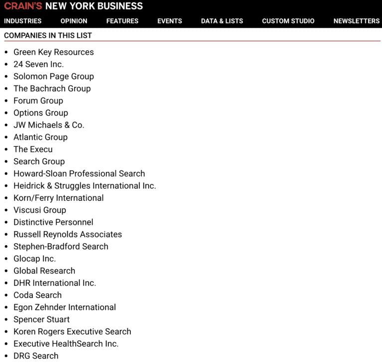 What Top Executive Search Firms Lists Can You Trust? The Good Search