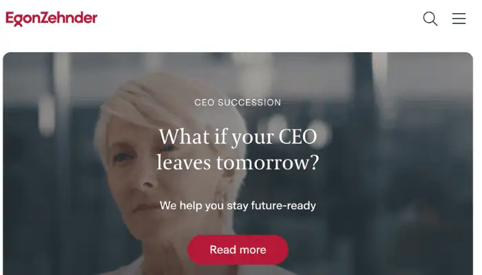 Image of Egon Zehnder home page