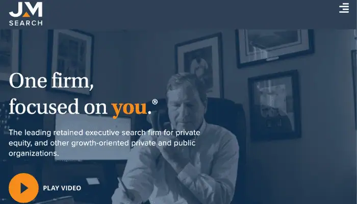 image of JM Search home page