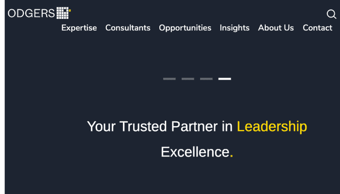 Image of the Odgers home page