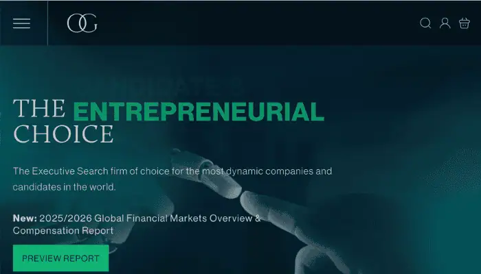 Image of Options Group home page